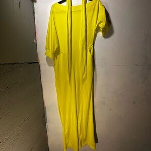 Bright Yellow womens jumpsuit